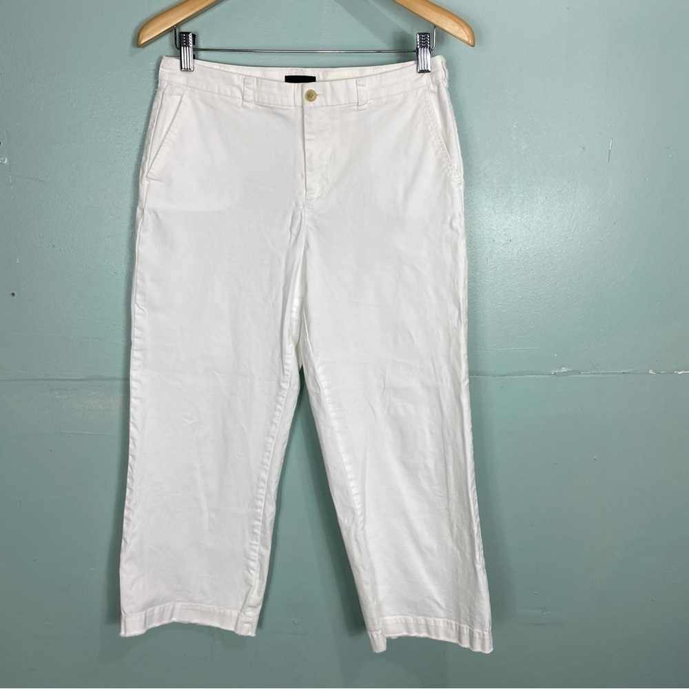 ATM Cropped‎ Boyfriend Pants Sz 4 White AW9121